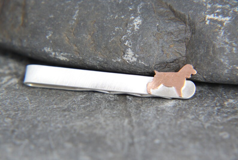 Spaniel tie slide dog tie clip Spaniel tie bar Cocker Spaniel Springer spaniel working dog spaniel lovers made in Cornwall UK image 7