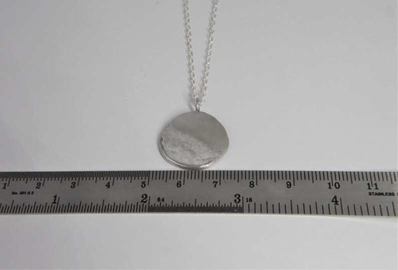 Hammered Sterling Silver Pebble Pendant - Sea Inspired Necklace ...