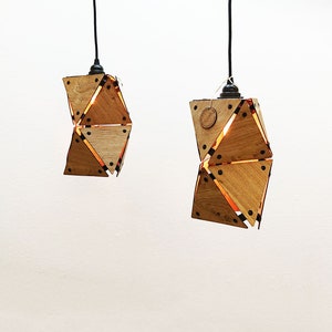 21neun Hängeleuchte Star.Light 2.0 Eiche Holz Deckenlampe Hängelampe Wood Pendant Pendelleuchte Skateboard Furnier Warm Designerlampe Bild 4