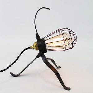 Table Lamp, Upcycled, Industrial, Vintage, E27 Socket, Handmade, Loft Lamp, Design, Retro Lighting, Edison Bulb, Steampunk Lamp, Home Decor