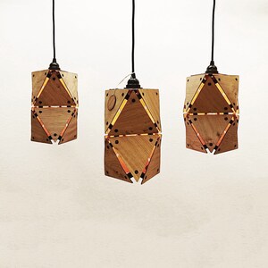 21neun Hängeleuchte Star.Light 2.0 Eiche Holz Deckenlampe Hängelampe Wood Pendant Pendelleuchte Skateboard Furnier Warm Designerlampe Bild 5