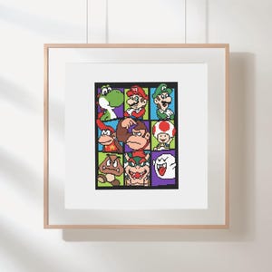 Super Mario Cross Stitch Pattern PDF – Mario, Luigi, Yoshi, Donkey Kong & Friends – Digital Download