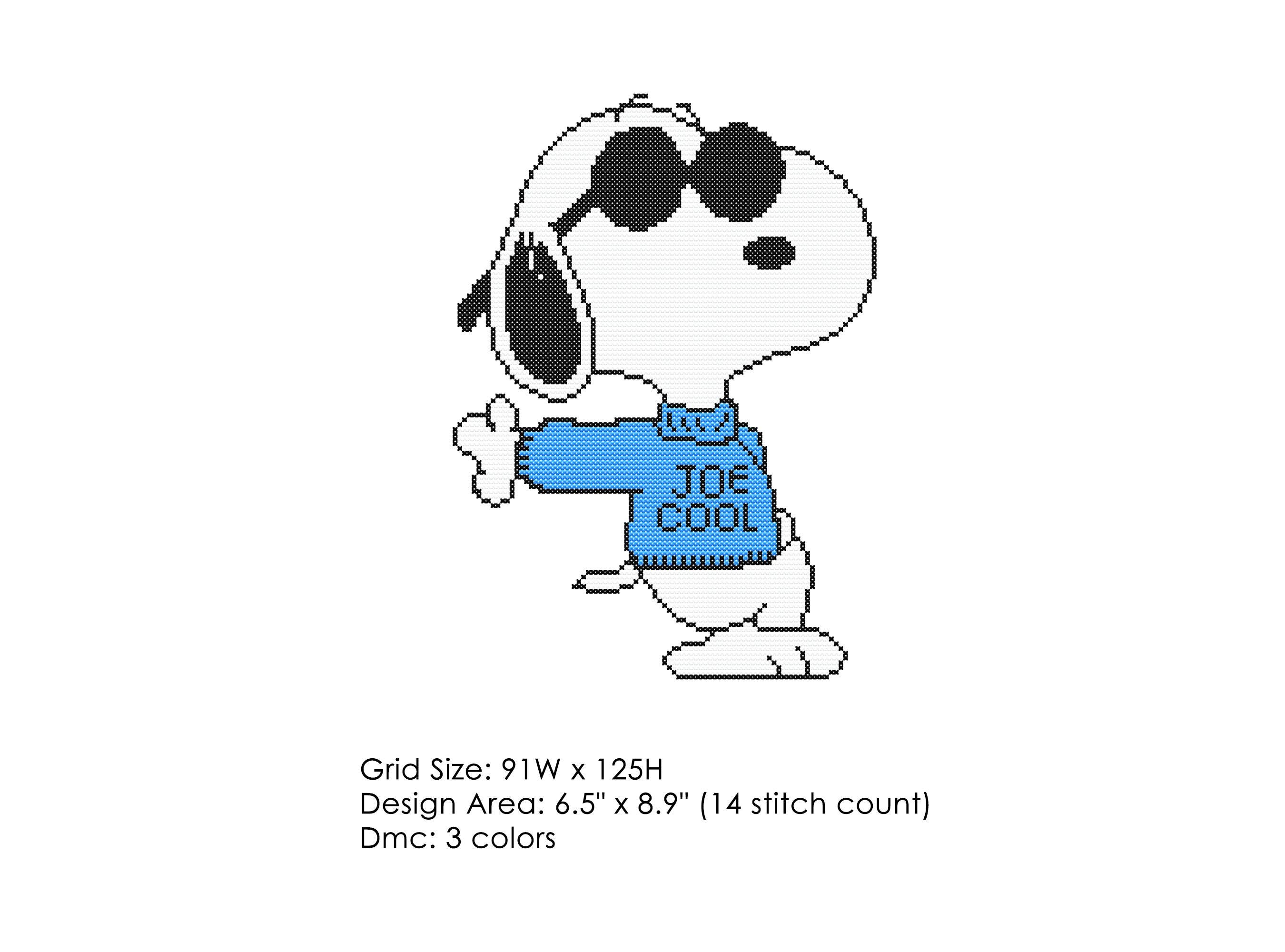 JOECOOLページ スヌーピー「ジョー・クール」クロスステッチPDFパターン - ピーナッツ