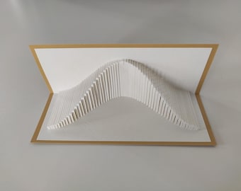 Eiger Origamic Architecture Pop-Up Card – 3D Kirigami Mountain – Handmade Swiss Alps Gift