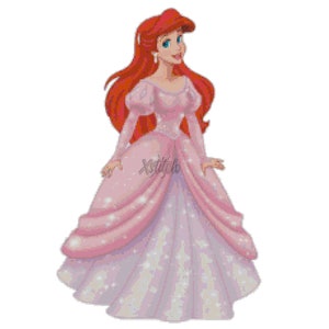 Little Mermaid Ariel Cross Stitch Pattern