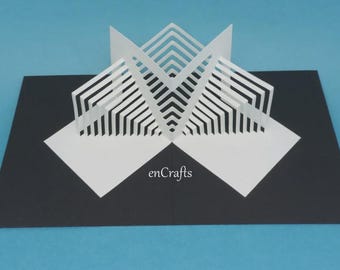 Origamic Architecture Pop-Up Card – Konferenz der Pyramiden 3D Kirigami Paper Art