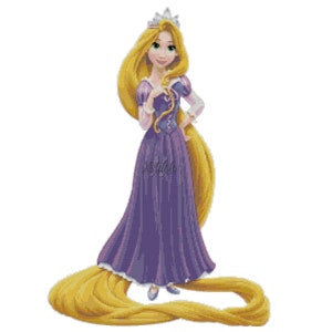 Tangled Rapunzel Cross Stitch Pattern