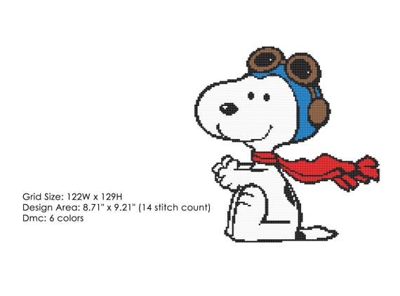 Snoopy Cross Stitch Pattern Set: 5 Peanuts Designs (PDF Download