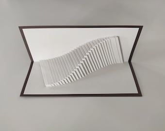 Sahara Origamic Architecture Pop-Up Card: 3D Kirigami Paper Art - Handmade