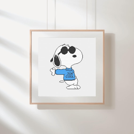 Snoopy “joe Cool” Cross Stitch PDF Pattern – Peanuts Cartoon