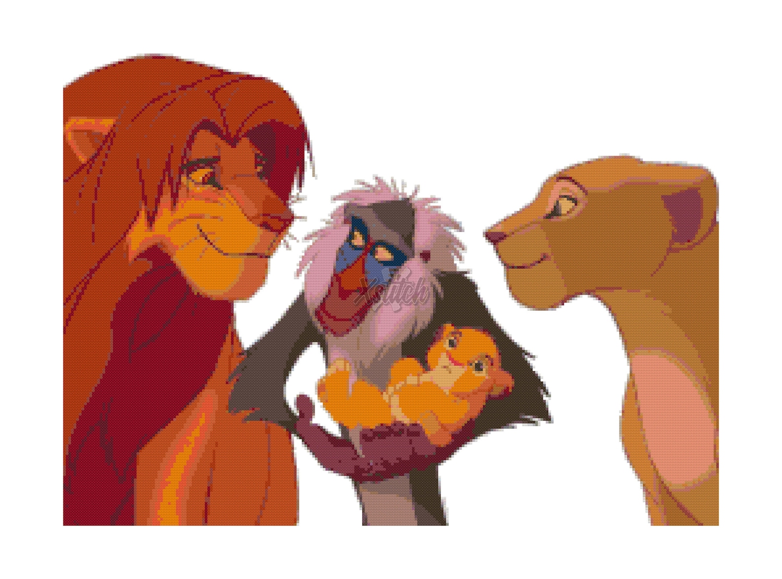 Lion King Cross Stitch Pattern Etsy