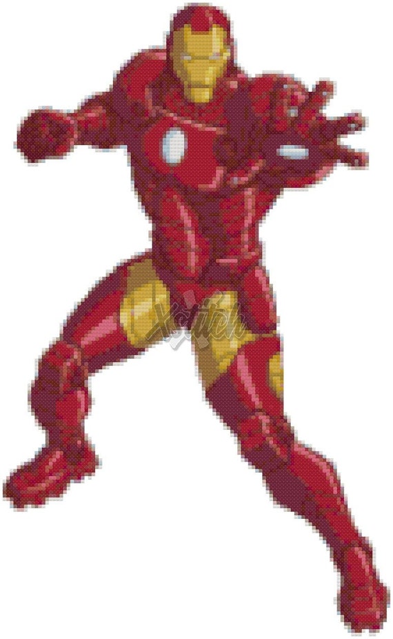 Iron Man Cross Stitch Pattern | Etsy