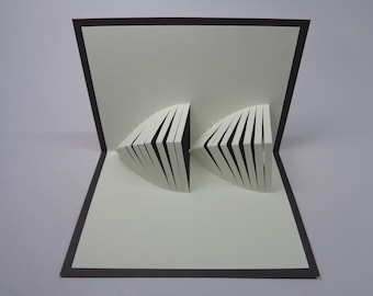 The Seashells Origamic Architecture Pop‑Up Card – 3D Kirigami Paper Art – Handmade Gift