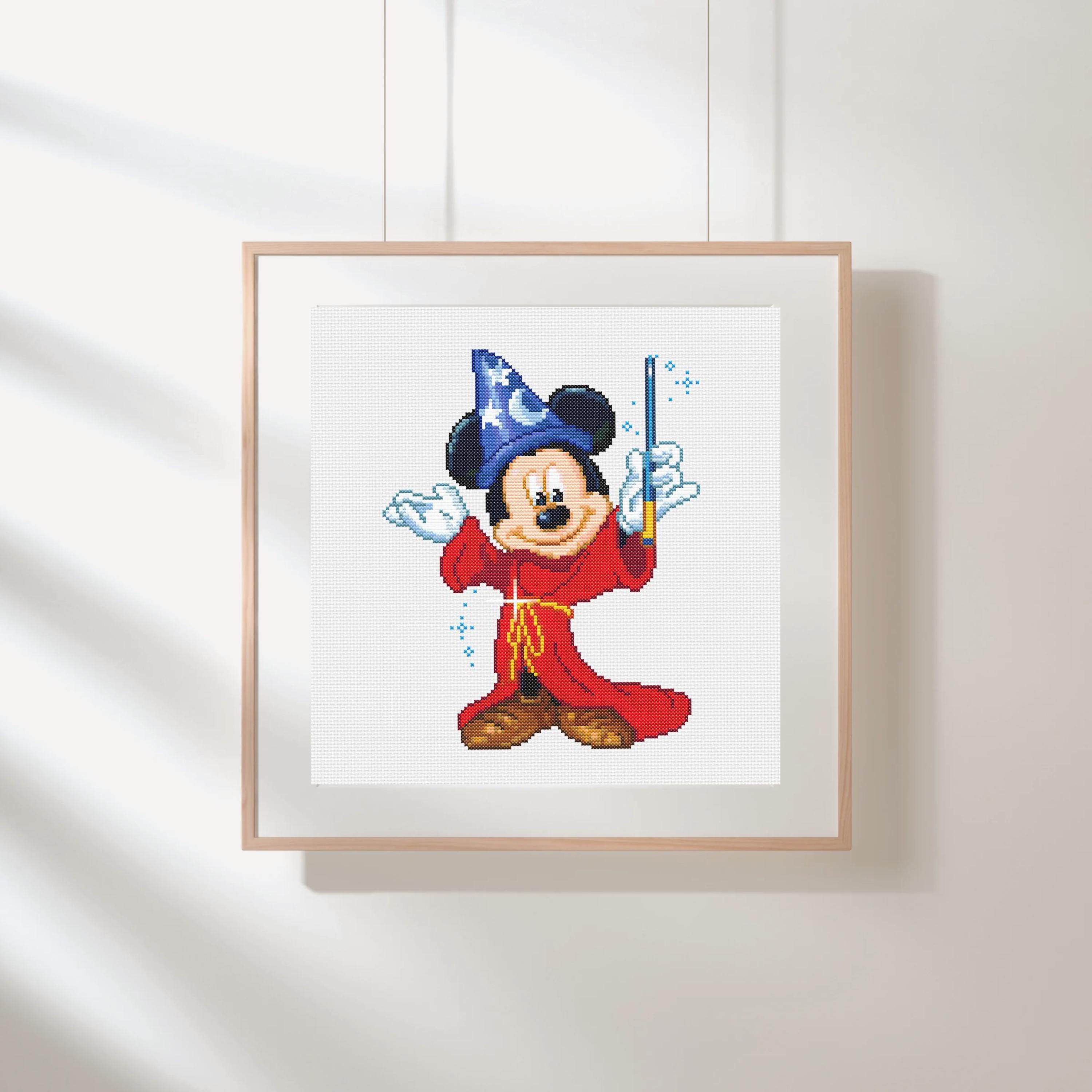 Sorcerer Mickey Mouse Cross Stitch Pattern PDF – Fantasia Magic