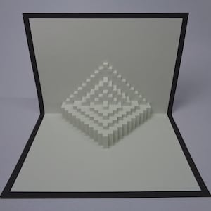 The Losanges en Relief Origamic Architecture Pop‑Up Card – 3D Kirigami Paper Art – Handmade Gift