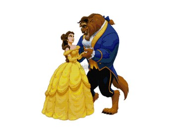 Beauty and the Beast Rose Cross Stitch Pattern Instant PDF - Etsy