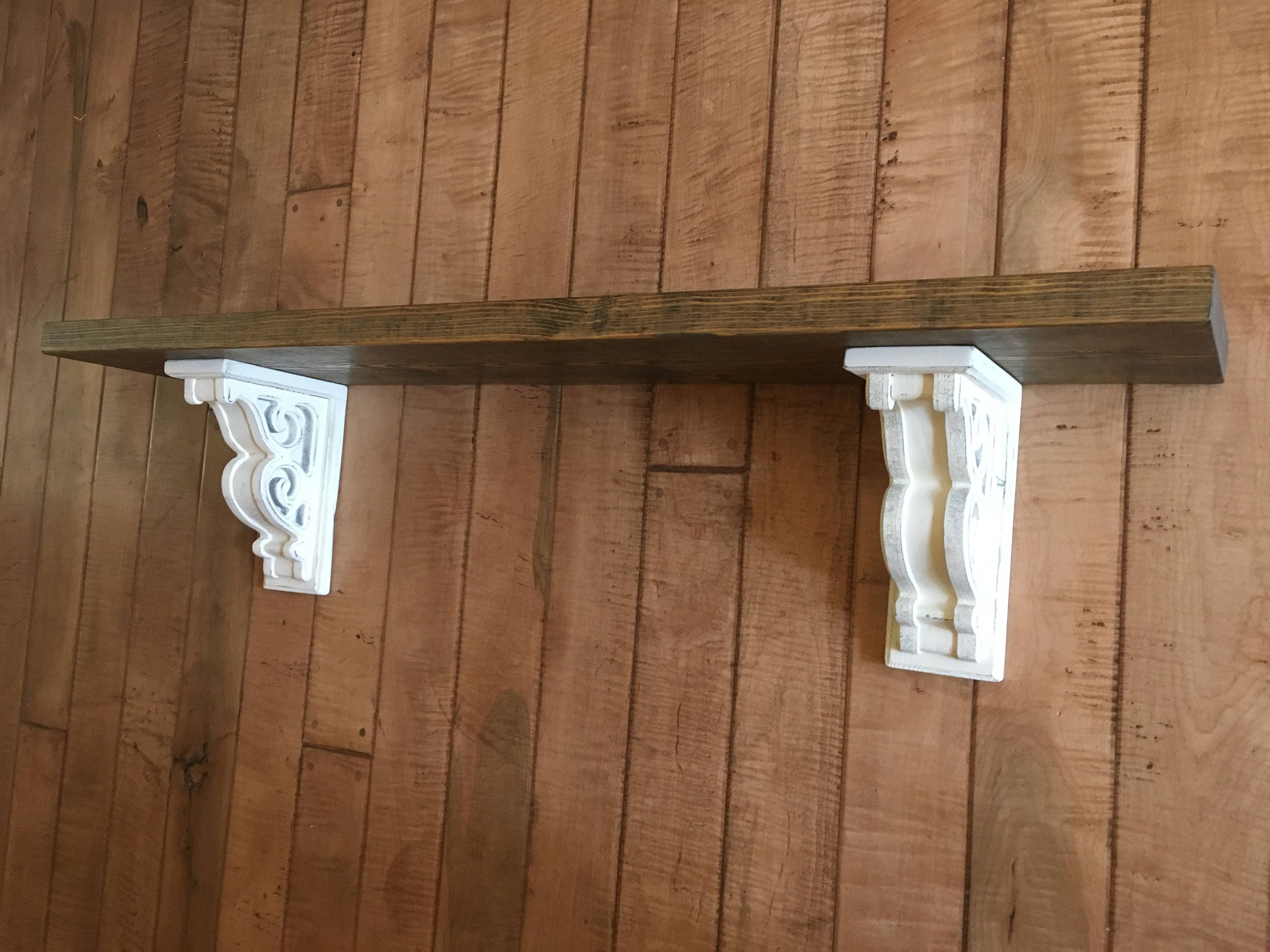 Rustic Corbel Shelf You pick the design Etsy