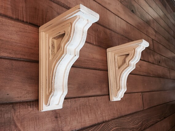 Rustic Farmhouse Corbels Brackets Bookend Sizesold Etsy