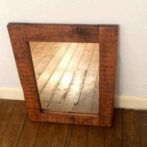 Reclaimed Wood Mirror | Industrial Furniture | Country Home | Rustic Wall Mirror