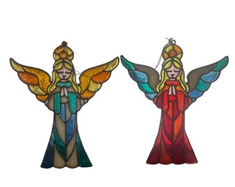 Kurts Adler Inc. | Christmas Praying Angel | Stained Glass | Ornament|Set |Multi