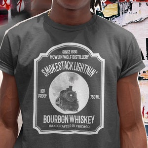 Howlin' Wolf Blues Unisex T-Shirt Tee Smokestack Lightnin' Bourbon Whiskey