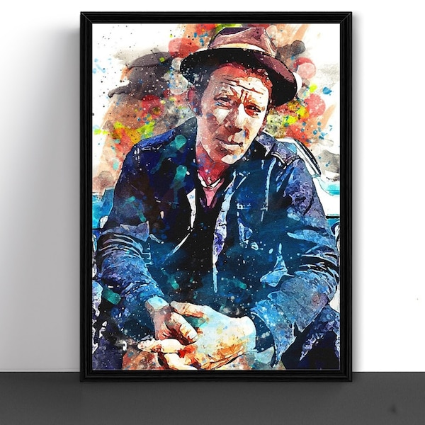 Tom Waits Art Print Poster Watercolor Painting