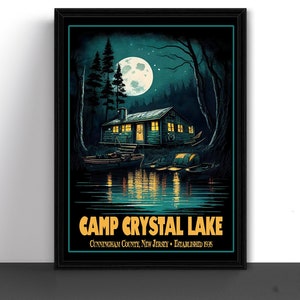 Camp Crystal Lake Establshed 1935 Art Print Travel Poster
