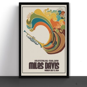 Miles Davis Concert Tour Poster Art Print Osaka Japan 1964