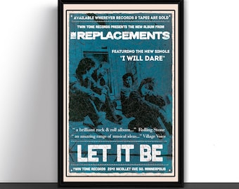 The Replacements Let It Be Record Store Poster Art Print