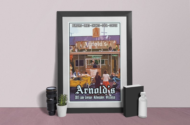 Arnold's Drive in Happy Days Art Print Poster Classic TV Etsy