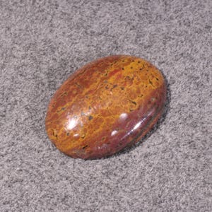 OCEAN JASPER, Designer Gemstone, Mustard Yellow and Dark Red Coloring, Unique Cabochon