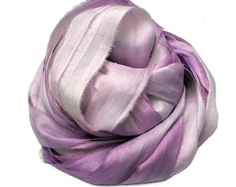 10YD VICTORIAN Hand Dyed Sari Silk Ribbon by Color Burst Silk