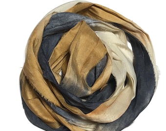 10YD BULLSEYE Hand Dyed Sari Silk Ribbon by Color Burst Silk