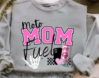 Moto Mom Fuel PNG: Motocross Design (Digital Download)