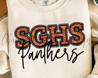 SGHS Panthers PNG: School Spirit Design (Digital Download)