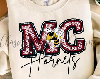 MC Hornets PNG: School Spirit Design (Digital Download)