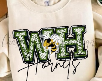 WH Hornets PNG: School Spirit Design (Digital Download)