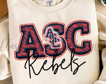 ASC Rebels PNG: School Spirit Design (Digital Download)