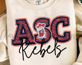 ASC Rebels PNG: School Spirit Design (Digital Download)