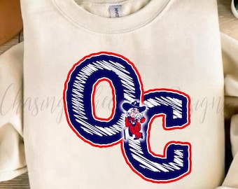 OC Rebels PNG: School Spirit Design (Digital Download)