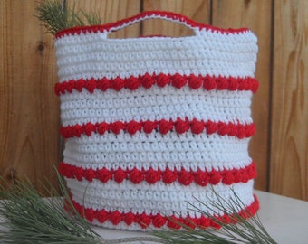 Crochet Basket Pattern—Christmas crochet pattern, Christmas basket, crochet stash basket, crochet Christmas decoration, home decor crochet