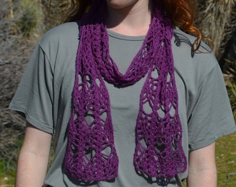 PDF Crochet Pattern: Royalty Scarf, crochet scarf pattern, women's crochet patterns, crochet scarves, crochet lace patterns