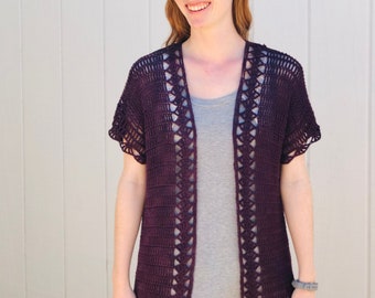 Midsummer Cardigan - Lacy & Lightweight Summer Cardigan Crochet Pattern for Women - PDF DOWNLOAD