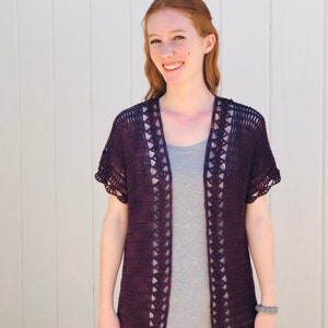 Midsummer Cardigan Lacy & Lightweight Summer Cardigan Crochet Pattern for Women PDF DOWNLOAD image 1