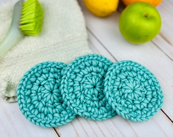 Round Kitchen Scrubby Crochet Pattern, Easy Crochet Scrubbie Pattern, Downloadable PDF