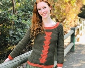 Timberlane Crochet Sweater Pattern for Women — Top Down Raglan Crochet Sweater, Cozy Crocheted Fall Sweater, PDF Instant Download