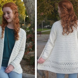 Angelica Cardigan — Easy & Long Crochet Cardigan Pattern for Women - PDF DOWNLOAD