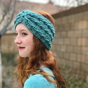 PDF Crochet Pattern: Alicia Ear Warmer Crochet Pattern, crochet headband pattern, crochet ear warmer, crochet headwrap, women's crochet