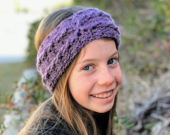 PDF Crochet Pattern: Allie Ear Warmer Crochet Pattern, crochet headband pattern, crochet ear warmer, crochet headwrap, kid's crochet pattern
