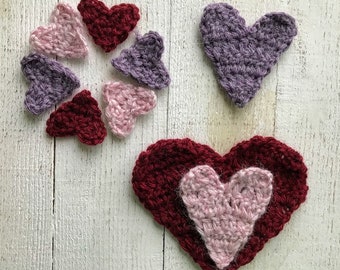 Crochet Heart Pattern, Valentines day crochet pattern, easy crochet hearts, crochet valentine, Valentine's Day decorations,